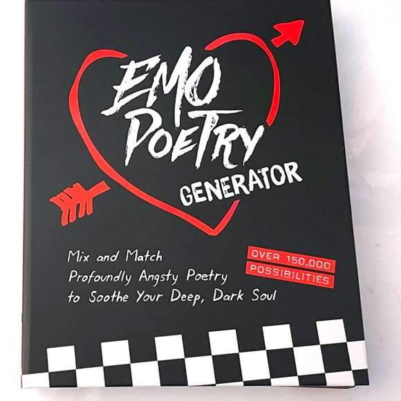 Emo Poetry Generator book – fun to use flip-book --NEW - Picture 1 of 8